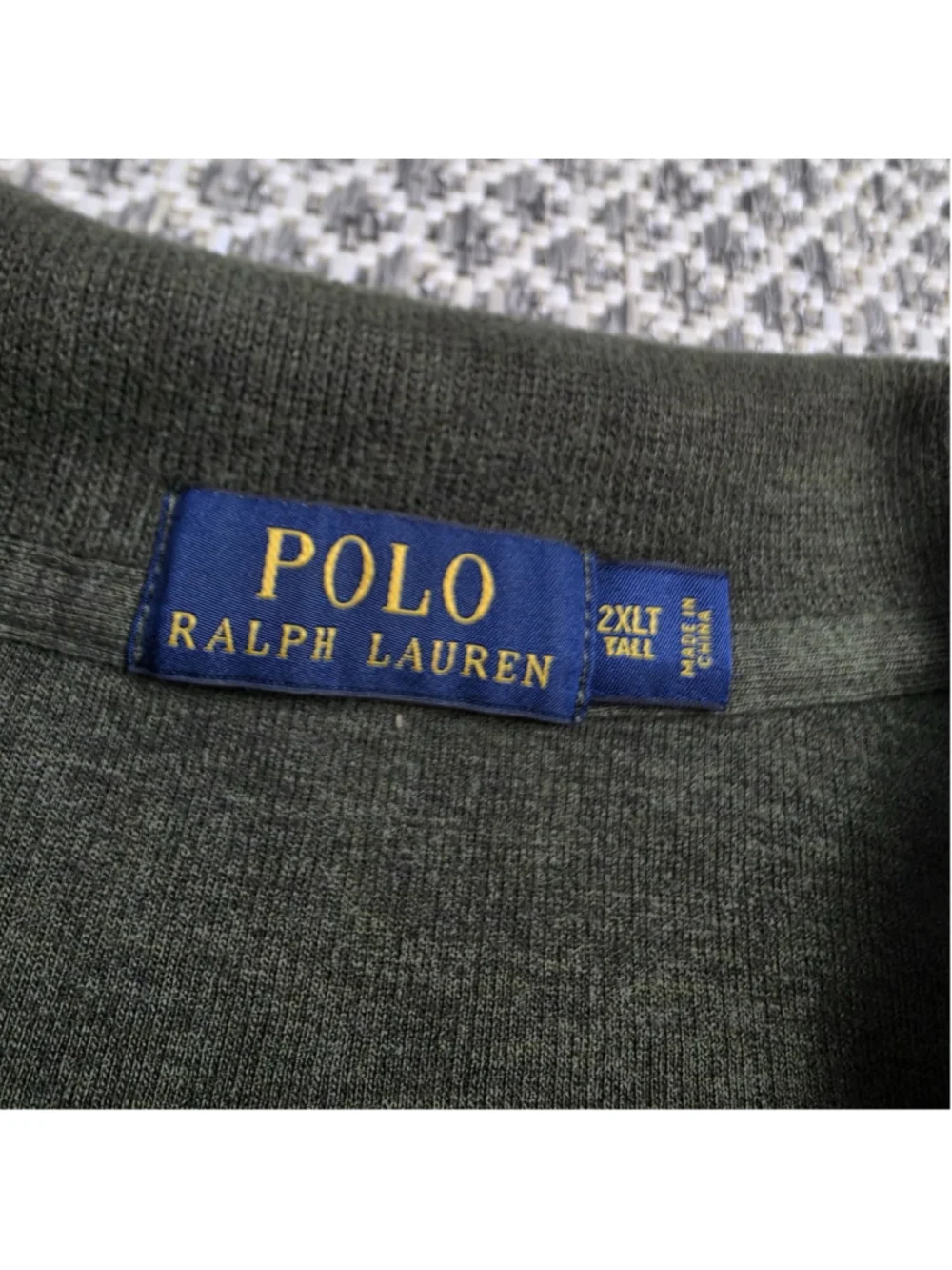 Polo Ralph Lauren Quarter Zip Sweater Men’s 2XLT Tall Olive Green Purple Pony